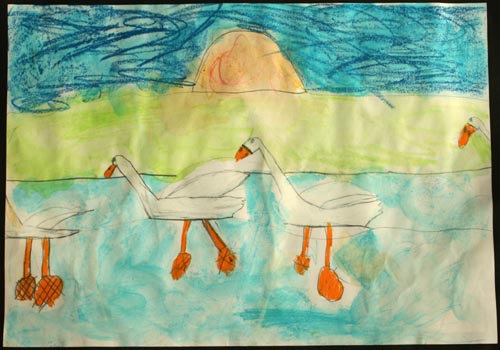 The Ugly Duckling Da følte den sig ganske undseelig og stak hovedet om bag vingerne. Den vidste ikke selv hvorfor, den var alt for lykkelig